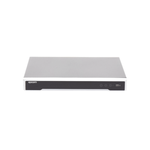 (ACUSENSE / Evita Falsas Alarmas) DVR 4K / 16 Canales TURBOHD + 16 Canales IP / 2 Bahía de Disco Duro / Audio por Coaxitron / Salida de Vídeo en 4K
