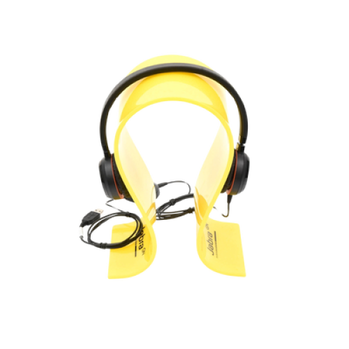 Jabra Evolve 30 Duo con conexión USB / 3.5mm, micrófono con cancelación de ruido y controlador en el cable con botones e indicadores LED (5399-829-309)