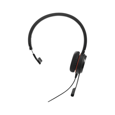 Jabra Evolve 30 Mono con conexión USB / 3.5mm, micrófono con cancelación de ruido y controlador en el cable con botones e indicadores LED (5393-829-309) 