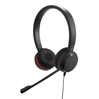 Jabra Evolve 20 DUO con Conexión USB C/A, Micrófono con Cancelación de Ruido de Ultima Generación, Configuración Plug and Play (4999-823-169) 