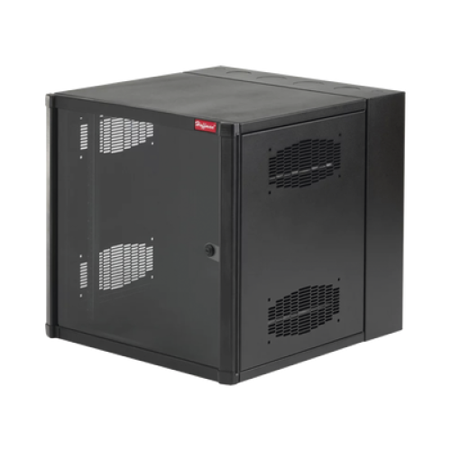 Gabinete AccessPlus  26 UR de Montaje en Pared de 19in, Rieles Numerados y Roscados #10-32, Puerta con Ventana de Seguridad, 600 mm de Ancho, 637 mm de Profundidad, Color Negro