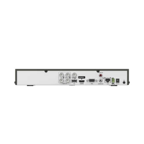 DVR 4 Canales TURBOHD + 2 Canales IP / 8 Megapixel (4K) / Audio Bidireccional por Coaxitron / ACUSENSE / Reconocimiento Facial / 1 Bahía de Disco Duro / Salida de Video en Full HD / H.265+