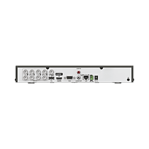 DVR 8 Canales TURBOHD + 8 Canales IP / 8 Megapixel (4K) / Audio Bidireccional por Coaxitron / ACUSENSE / 1 Bahía de Disco Duro / Salida de Video en 4K / H.265+