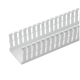 Canaleta Ranurada Angosta de PVC Sin tapa, Tipo F, 57.2 mm de Ancho, 79.8 mm de Alto y 1.8 m de Largo, Color Blanco