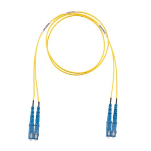 Jumper de Fibra Optica Monomodo 9/125 OS2, SC-SC Duplex, OFNR (Riser), Color Amarillo, 3 Metros (9.84 Pies)