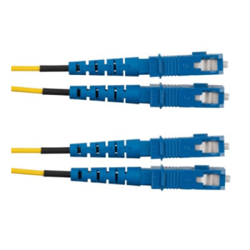 Jumper de Fibra Optica Monomodo 9/125 OS2, SC-SC Duplex, OFNR (Riser), Color Amarillo, 3 Metros (9.84 Pies)