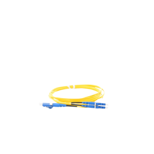 Jumper de Fibra Optica Monomodo 9/125 OS2, LC-LC Duplex, OFNR (Riser), Color Amarillo, 2 Metros (6.56 Pies)