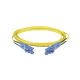 Jumper de Fibra Optica Monomodo 9/125 OS2, LC-LC Duplex, OFNR (Riser), Color Amarillo, 4 Metros (13.12 Pies)