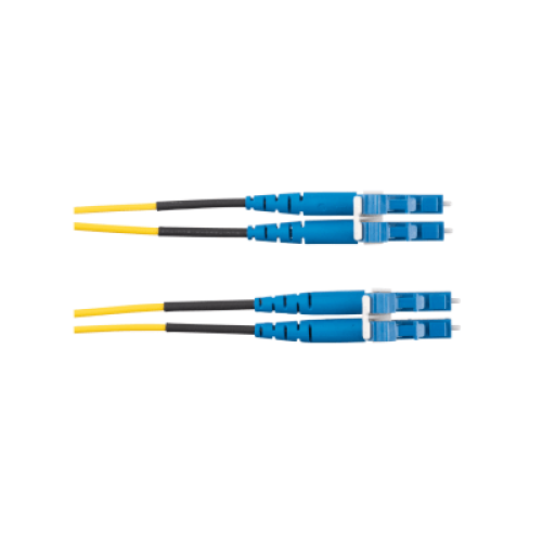 Jumper de Fibra Optica Monomodo 9/125 OS2, LC-LC Duplex, OFNR (Riser), Color Amarillo, 8 Metros (26.25 Pies)