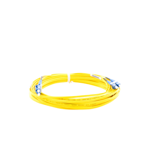 Jumper de Fibra Optica Monomodo 9/125 OS2, LC-LC Duplex, OFNR (Riser), Color Amarillo, 10 Metros (32.81 Pies)