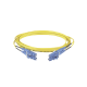 Jumper de Fibra Optica Monomodo 9/125 OS2, LC-LC Duplex, OFNR (Riser), Color Amarillo, 30 Metros (98.43 Pies)