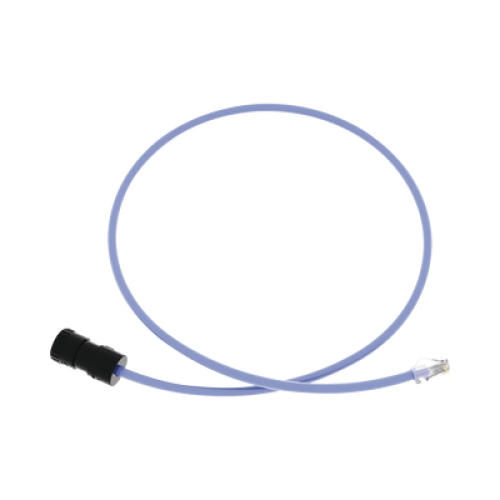 Cable de Conexión en Campo Jack a Plug RJ45, Categoría 6A, CMP (Plenum), 1 Metro (3.28 Pies), Color Azul