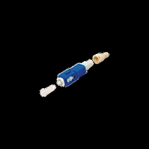 Conector de Fibra Óptica Pre-Pulido LightBow SC/UPC Simplex, Monomodo OS1/OS2, Re-Terminable, Color Azul