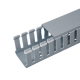 Canaleta Ranurada de PVC con Tapa, Tipo F, 32 mm de Ancho, 79.2 mm de Alto y 2 m de Largo, Color Gris