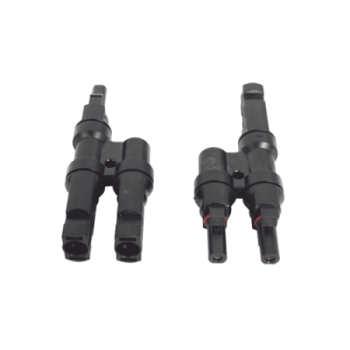 Conector  MC-4 Doble para Módulos Fotovoltaicos. Tipo 2T 