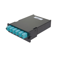 Placa Acopladora de Fibra Óptica FAP, Con 12 Pigtails y 6 Conectores LC Duplex (12 Fibras), Para Fibra Multimodo OM3/OM4, Color Aqua Placa Acopladora de Fibra Óptica FAP, Con 12 Pigtails y 6 Conectores LC Duplex (12 Fibras), Para Fibra Multimodo OM3/OM4, Color Aqua
