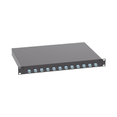 Distribuidor de Fibra Óptica, Con 12 Conectores LC Duplex (24 Fibras), Para Fibra Multimodo OM3/OM4, 1 UR
