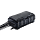 Caja de Distribución de Fibra Óptica para 24 Empalmes, con 16 acopladores SC/APC simplex, Exterior IP65, Color Negro