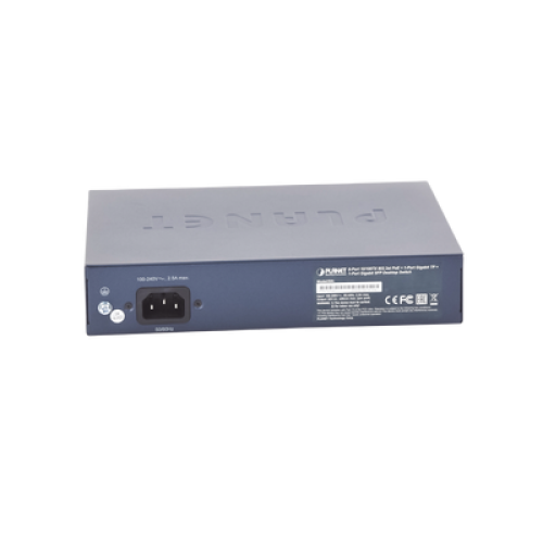 Switch no Administrable 8 puertos 10/100 PoE 802.3af/at 135W, 1 puerto Uplink 10/100/1000 y 1 SFP 100/1000 para escritorio 