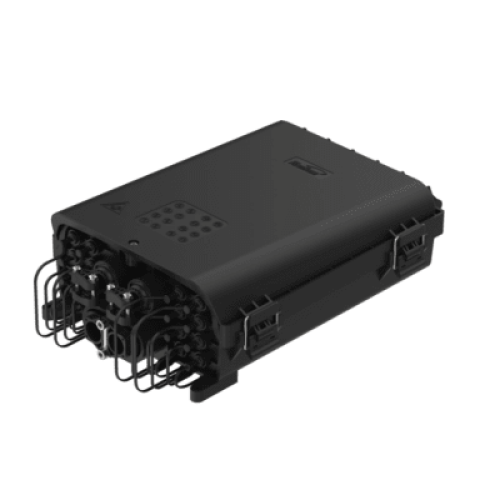 HUB Box Preconectorizada EASYCONN® de FiberHome para Exterior, IP68, Hasta 96 Empalmes, Incluye 2 Splitters 1*4 
