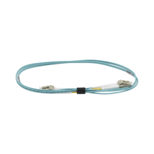 Jumper de Fibra Óptica Multimodo 50/125 OM3 XGLO, LC-LC Duplex, OFNR, Color Aqua, 1 Metro (3.28 Pies)