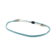 Jumper de Fibra Óptica Multimodo 50/125 OM3 XGLO, LC-LC Duplex, OFNR, Color Aqua, 1 Metro (3.28 Pies)