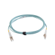 Jumper de Fibra Óptica Multimodo 50/125 XGLO OM3, LC-LC Duplex, OFNR, Color Aqua, 5 Metros (16.40 Pies)