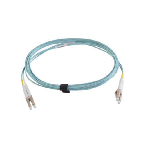 Jumper de Fibra Óptica Multimodo 50/125 XGLO OM3, LC-LC Duplex, OFNR, Color Aqua, 5 Metros (16.40 Pies)