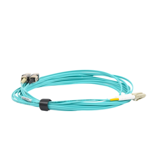 Jumper de Fibra Óptica Multimodo 50/125 XGLO OM3, LC-SC Duplex, OFNR, Color Aqua, 5 Metros (16.40 Pies)
