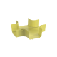 Accesorio de 4 Vías Horizontal, Con Ángulos a 90º, Para Canaletas FiberRunner™ 6X4, Color Amarillo