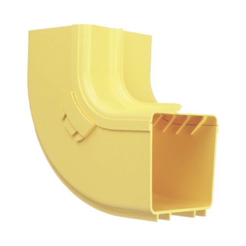 Bajada Vertical Interior de 90º con Tapa, Para uso con Canaletas 4X4 FiberRunner™, Color Amarillo