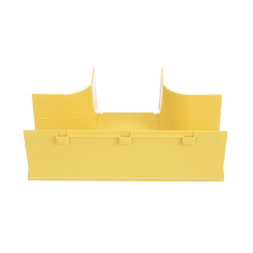 Accesorio en T Horizontal, Con Ángulos a 90º, Para Canaletas FiberRunner™ 4X4, Color Amarillo