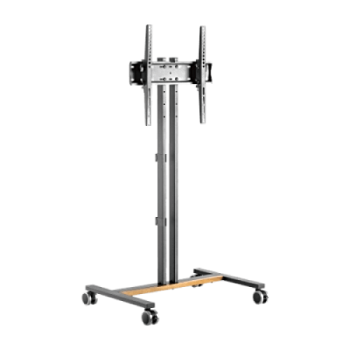 Soporte Móvil para Pantalla | Compatibilidad VESA 200x200 hasta  600x400 / Ruedas con Frenos / Ajuste de Altura y Ángulo / Soporte para TV de hasta 55 Pulgadas / Capacidad de Peso 35 kg