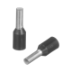 Ferrule Aislado Para Cables 16 AWG, PIN de 6 mm de Longitud, Mango Color Negro, Paquete de 500 Piezas.