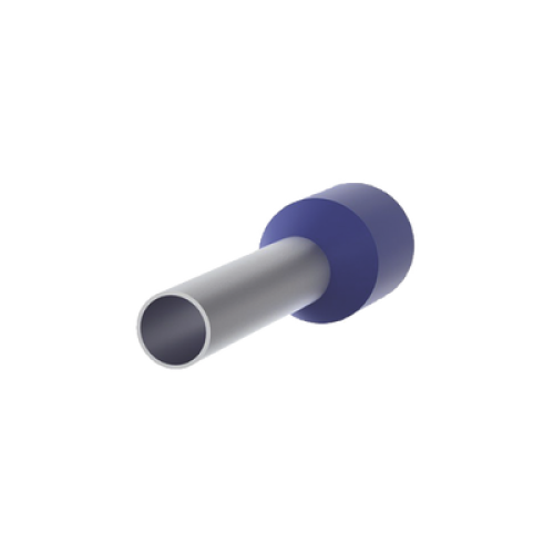 Ferrule Aislado PAN-TERM para Cable 14 AWG, Largo 12mm, DIN Color Azul. Paquete 500 Piezas