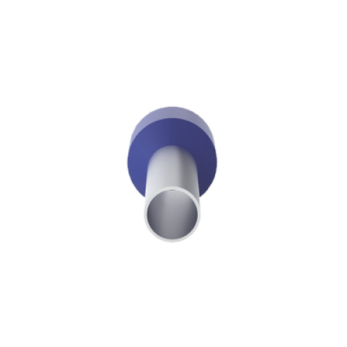 Ferrule Aislado PAN-TERM para Cable 14 AWG, Largo 12mm, DIN Color Azul. Paquete 500 Piezas