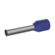 Ferrule Aislado PAN-TERM para Cable 14 AWG, Largo 12mm, DIN Color Azul. Paquete 500 Piezas