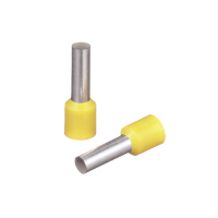 Ferrúl de cobre DIN Amarillo para Cable 10 AWG con largo 12 mm. Paquete de 100 Piezas Ferrúl de cobre DIN Amarillo para Cable 10 AWG con largo 12 mm. Paquete de 100 Piezas