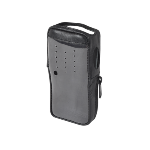 Funda de Piel Reforzada, Versión 2 de Fácil Acceso y Cubierta Frontal de Plástico Transparente para los Radios TK-2000KV2, TK-3000KV2