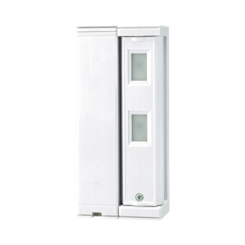 Sensor de Movimiento / Tipo Cortina / Ajuste de detección 2m o 5m / 100% Exterior / Inalambrico (Alimentación)/Compatible con cualquier panel de alarma / Proteja fachadas, puertas, ventanas, balcones y mas!