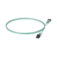 Jumper de Fibra Optica Multimodo 50/125 OM3, LC-LC Duplex, OFNR (Riser), Color Aqua, 5 Metros (16.40 Pies)
