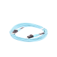 Jumper de Fibra Optica Multimodo 50/125 OM3, LC-LC Duplex, OFNR (Riser), Color Aqua, 5 Metros (16.40 Pies)