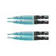 Jumper de Fibra Optica Multimodo 50/125 OM3, LC-LC Duplex, OFNR (Riser), Color Aqua, 9 Metros (29.53 Pies)