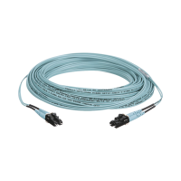Jumper de Fibra Optica Multimodo 50/125 OM3, LC-LC Duplex, OFNR (Riser), Color Aqua, 50 Metros (164.04 Pies)