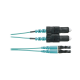 Jumper de Fibra Optica Multimodo 50/125 OM3, LC-SC Duplex, OFNR (Riser), Color Aqua, 1 Metro (3.28 Pies)