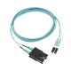 Jumper de Fibra Optica Multimodo 50/125 OM3, LC-SC Duplex, OFNR (Riser), Color Aqua, 30 Metros (98.43 Pies)