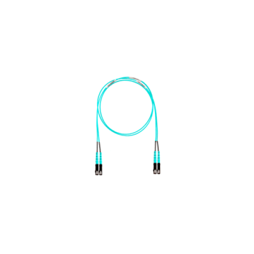 Jumper de Fibra Óptica Multimodo 50/125 OM4, SC-SC Duplex, OFNR (Riser), Color Aqua, 3 Metros (9.84 Pies)
