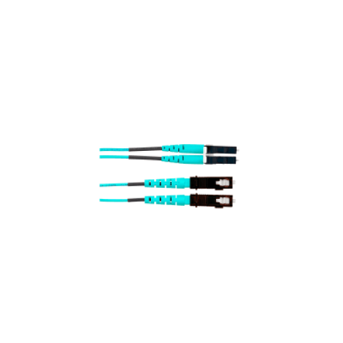 Jumper de Fibra Optica Multimodo 50/125 OM4, LC-SC Duplex, LSZH, Color Aqua, 6 Metros (19.69 Pies)