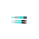 Jumper de Fibra Optica Multimodo 50/125 OM4, LC-SC Duplex, LSZH, Color Aqua, 6 Metros (19.69 Pies)