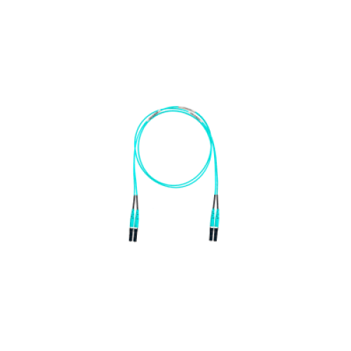 Jumper de Fibra Optica Multimodo 50/125 OM4, LC-LC Duplex, OFNR (Riser), Color Aqua, 3.05 Metros (10 Pies)